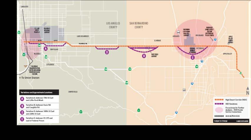 High Desert Corridor Project Summary In PAED phase 63