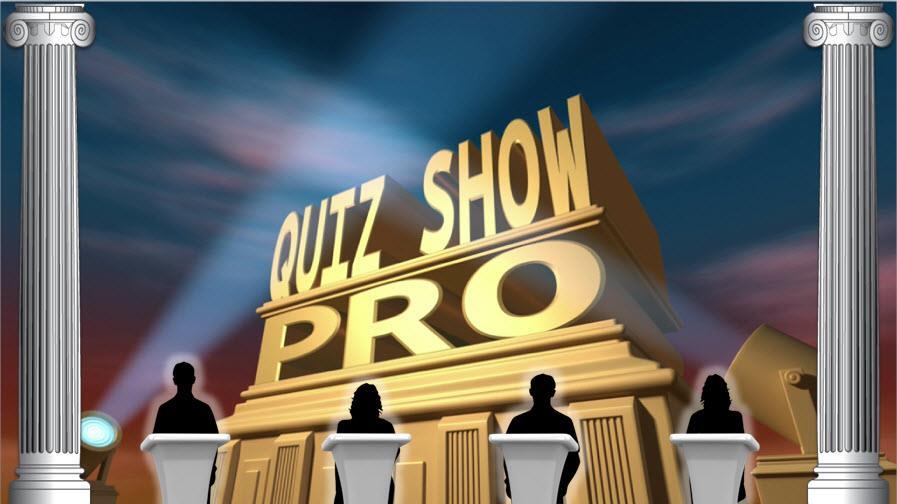 Playing the Quiz Show Pro Game Intro Slide The first slide is the Intro slide and has some animation and a musical introduction. You may also elect not to show this video when starting a game.