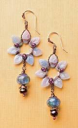 JEWELRY FOR SUMMER: JEWELRY DESIGNS INSPIRED BY SUMMER COLORS 6 SAND DOLLAR PENDANT Metal clay with a cabochon accent BY HADAR JACOBSON 3 MONET FLOWERS Wire woven earrings with glass beads BY MELISSA