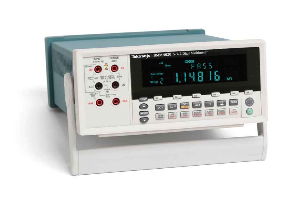 Digital Multimeters Tektronix DMM4020 Data Sheet Available Functions and Features Volts, Ohms, and Amps Measurements True RMS (AC, AC + DC) Measurements Diode and Continuity Testing Frequency