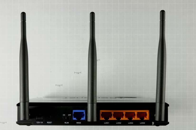 1.3 Wireless Router Side View Figure 2.1.4 Wireless Router Rear View Figure 2.1.4 Wireless Router Rear View Figure 2.1.4 Wireless Router Rear View 50 mm