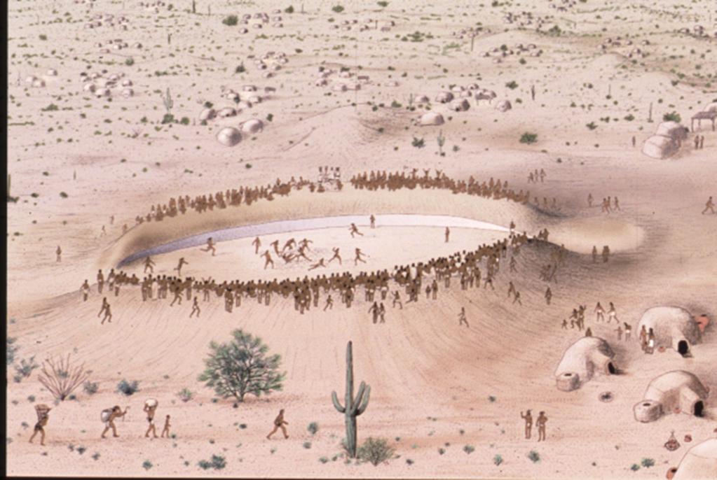 Hohokam ballcourts did not look very much like ours. There was no pavement or metal goal posts.