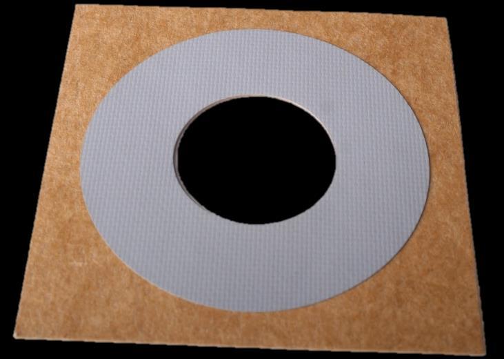 4) To attach the single-sided adhesive pad (see Figure 8) when the Surface Microphone will be used in moderate to heavy air flow, peel off the protective paper to expose the pad s adhesive surface