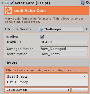 Key Components Actor Core The Actor Core lives on all your characters and represents the decision making and logic part of your character.