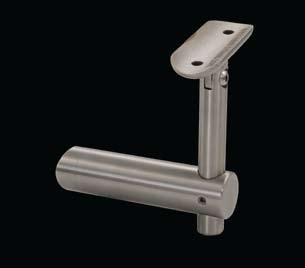 Handrail fitting. Secured to surface with Single No. 14 CSK Screw.