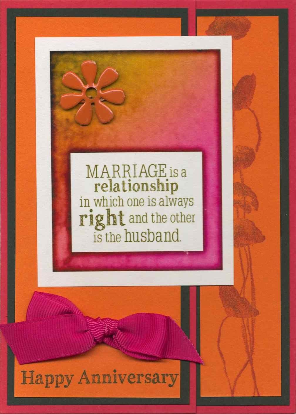 Set C: 4½x6¼ Red Cards with 4¼x6 Black and 4x5¾ Tangerine Panels Card #1 White Cutapart: Marriage is a Relationship... UM Greeting UM Borders & Backgrounds Tangerine Flower Brad 1.