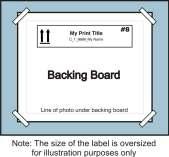 The backing board can be anything you want. I use Bristol board, other members use other materials. The important part is that they don t fall off and that they protect your photo.