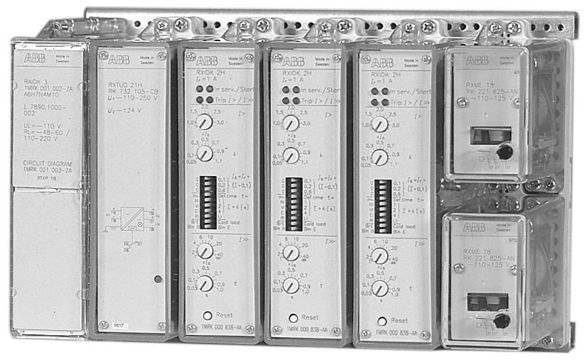 Time-overcurrent relays and protection Page 1 509 002-BEN Issued January 2004 Revision: A Data subject to change without notice (SE970134) (SE970150) Features RXIDK 2H relay and Single-, two-,