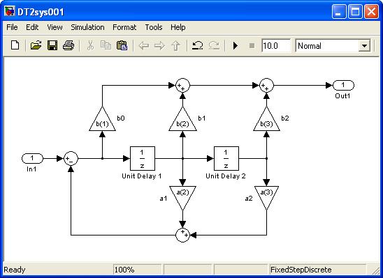 second order DT systems. Use the Simulink model shown below for first order DT systems.