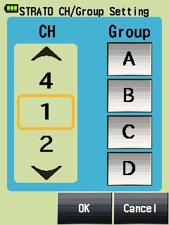 2 Measuring 2-1. Selecting the Channel and Groups 1) Touch the Tool Box icon ( ) at the bottom right of the to display the Tool Box screen.