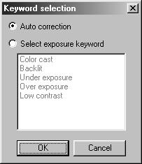 AUTO IMAGE CORRECTION This function automatically performs the ideal correction for each image. All the corrections performed before clicking on the Auto Image Correction button will be reset.