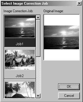 JOB SAVE/JOB LOAD Loading Image Correction Job This function allows you to load the saved correction job and apply an image correction to the displayed image. 1.