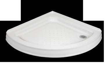 SHOWER ENCLOSURE TRAYS TM DreamLine high gloss acrylic shower trays (shower receptors) may be used in a
