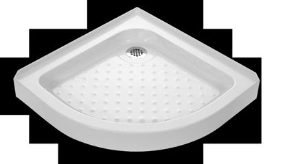 Each shower tray is fiberglass reinforced and comes with an opening ready for a compression fitting drain.