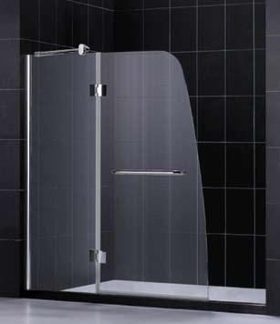 VISIONS and IN- FINITY sliding shower doors are designed for smooth and quiet operation with integrated rollers.