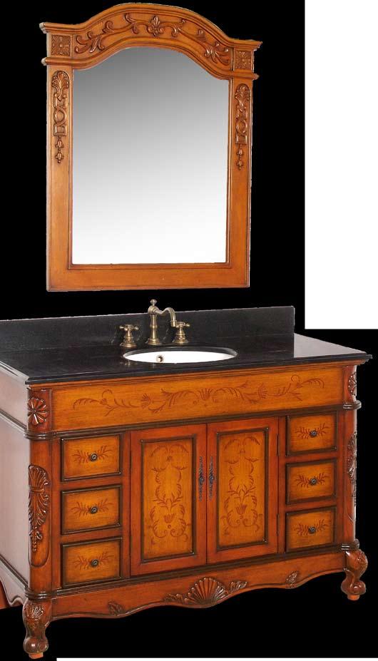 24 ANTIQUE VANITIES ANTIQUE VANITIES DreamLine Antique Vanity designs bring you back to an elegant age of detail, beauty and character in bathroom furniture.