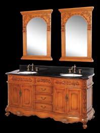 Four distinct mirror styles are also available in matching color finish to complete your bathroom design.