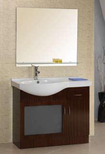 A single piece overhang porcelain sink with space for toiletries or towel adds function and convenience.