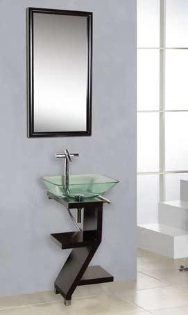 GLASS VANITIES 54 DLVG-208 GLASS VANITY This attractive bathroom vanity combines an efficient space saving design with modern style. With its clean and sleek lines it is quintessentially contemporary.