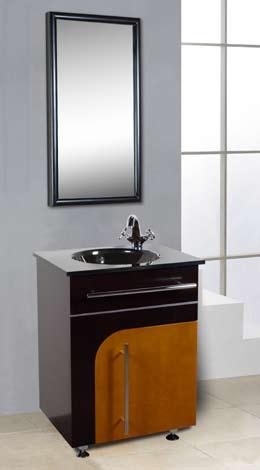 GLASS VANITIES 56 DLVG-2261 GLASS VANITY This compact eye-catching bathroom vanity cabinet combines modern look with great functionality and adds a perfect final touch to your bathroom.