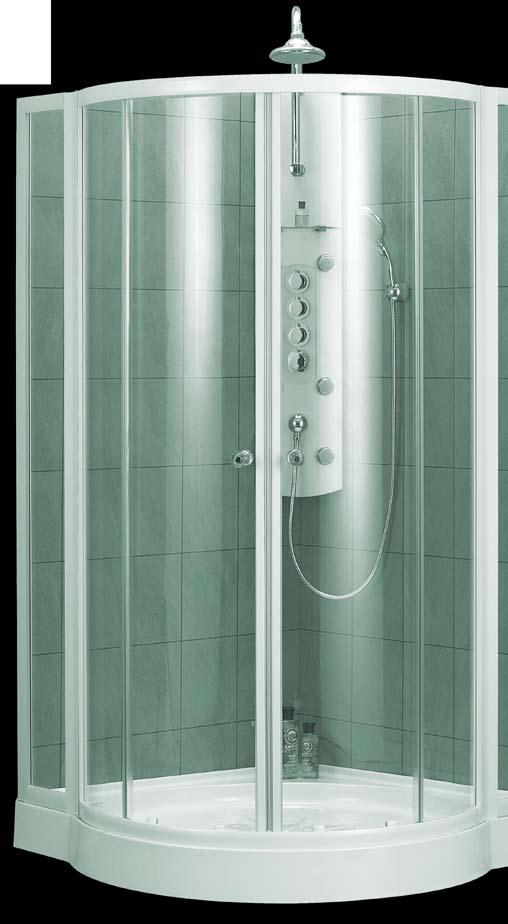 8 SHOWER ENCLOSURES SHOWER ENCLOSURES They are all very different - round, rectangular, neo-angle, D-shaped but all of the DreamLine shower enclosures share the same basic lineage.
