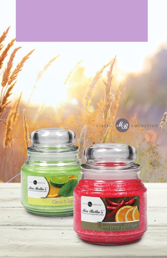 Mia Bella s TM Classic Collection 16 oz Jar Candles Made with 100% natural wax, all cotton wicks and the finest perfumes money can buy!