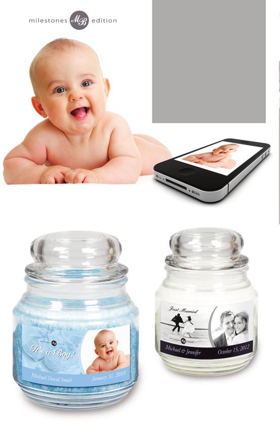 Mia Bella s TM Personalized Photo Candles The perfect keepsake for those special moments in life, we ll create a personalized label that is customized with your picture and special date.