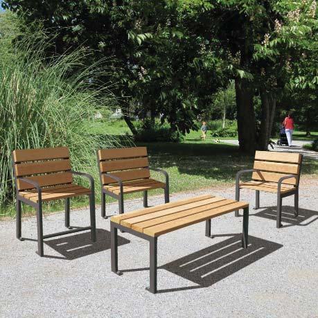 BORDEAUX SEAT, BENCH & TABLE Simple economic seating and tables The Bordeaux range is an economic range of products ideal for school playgrounds, parks and amenity areas and its modest styling means