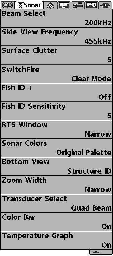 User Mode (Normal or Advanced) Menu options can be simplified or expanded by setting your Fishfinder User Mode to Normal or Advanced.