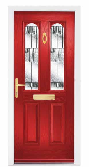 with traditional double solid panels. Bring style and colour to your chosen door with decorative glass.