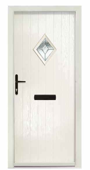 door. The diamond shaped glazed panel can be enhanced with a number of glazing options.