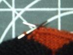 Starting from the purl side, with MC, ptog, ptog, p, turn your work to start knitting in the opposite direction (yes, I know you are in the middle of the row).