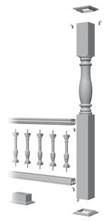 INSTALLATION GUIDE 6" Balustrade System PARTS LIST ITEM QTY A PORCH POST INSTALLATION KIT (INCLUDED WITH PORCH POST, SEE FIG.