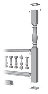 7" Balustrade System PARTS LIST ITEM QTY A PORCH POST INSTALLATION KIT (INCLUDED WITH PORCH POST, SEE FIG.