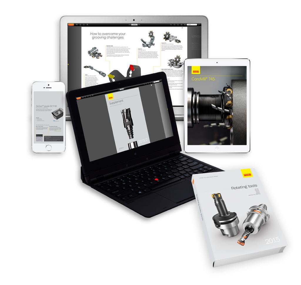 Order your tools Online, printed, or digital there are many ways to find the complete assortment and order your tools. www.sandvik.coromant.com You can always find the latest assortment online.
