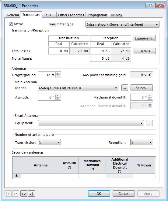 slide) Propagation settings DL and UL total