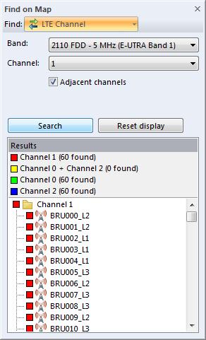 multi-adjacent channel (-1 and +1) transmitters Green: adjacent channel (-1)