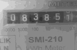 KWH meter uses 6 (six) numerical characters to represent the measurement of power usage. Segmentation must capture all of them accurately.