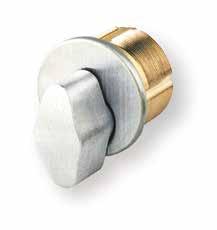 Mortise T-Turn T-Turn Cylinders Cylinders Solid brass construction 4 popular lengths 7 popular cams Ergonomic turn knob provides easy turning