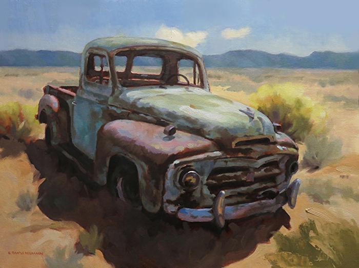 Old truck in local junk yard (P) Deserted Susan Temple Neuman Western setting (S) Create emotion from a time gone by