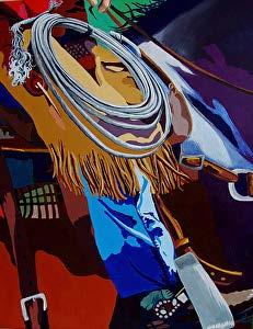 Photo of cowboy in saddle modified to flat colors (P) Explore the raw talent and unknown possibilities