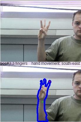 Part 3 Gesture recognition Finally, at this stage we actually began extracting gestures from the image. The procedure was divided into two functions.