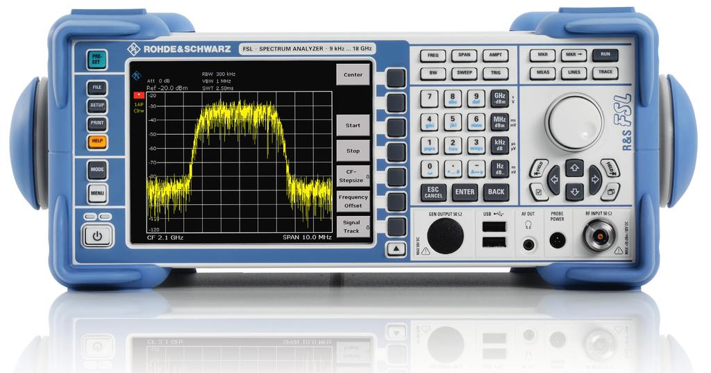 R&S FSL Spectrum Analyzer At a glance You no longer have to make comprises when buying a spectrum analyzer. You can now get high-end features without stretching your budget the R&S FSL.