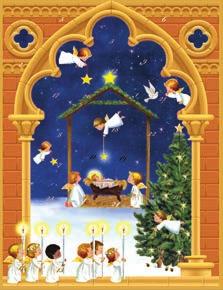 ADV251 Christmas Ballet Approx Size: 17 x 12 1/2 (43 x 32cm) Die-cut window style with