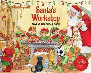 story books with advent calendars ADV235 Santa