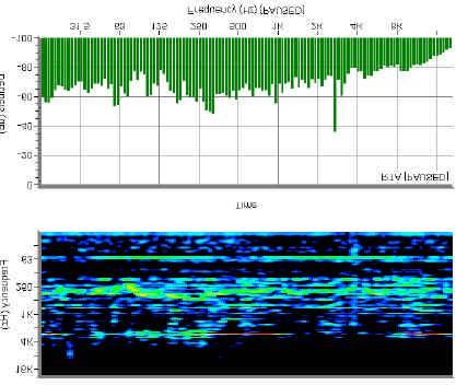 Feedback Signature Figure 9: Feedback signatures in spectrograph and spectrum displays.