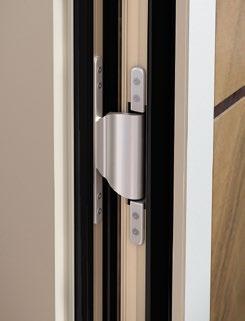 surfaces between wall - frame and sash, characterize the system, offering clean lines,