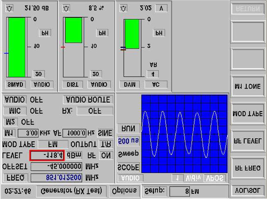 Enable the following Options: Oscilloscope SINAD Meter Distortion Meter DVM Meter 3.