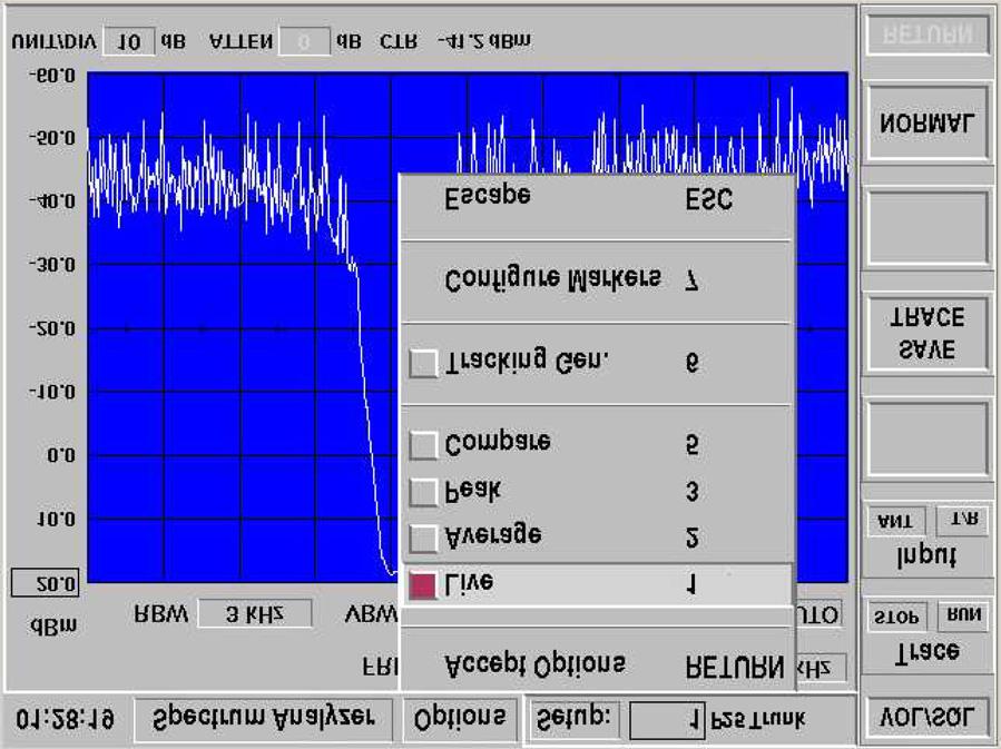 SPECTRUM ANALYZER The Spectrum Analyzer permits viewing off-air or directly connected RF signals in an RF-level versus frequency display format.