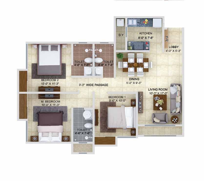 UIT PLA Disclaimer: Floor plan is for marketing purpose and is to be used as a guide only.